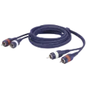 HQ - 2 RCA Male L/R > 2 RCA Male L/R - Câble 3 m