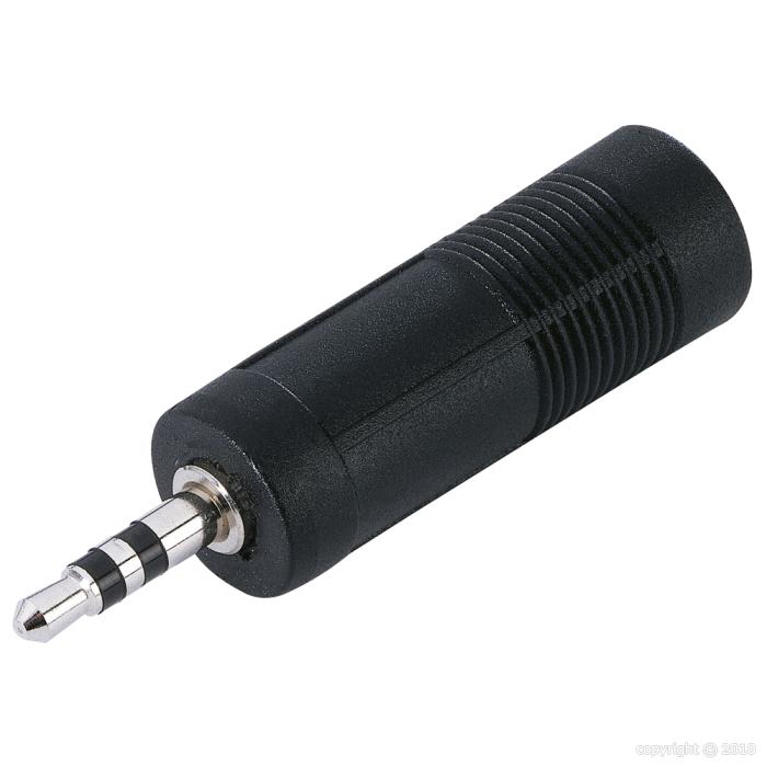 Jack 6,3mm Stereo F > Jack 3,5mm Stereo M