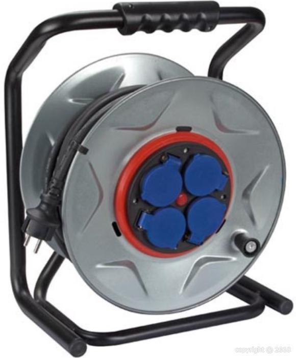 Perel - Enrouleur - 3G2,5mm² - Noir - 25m
