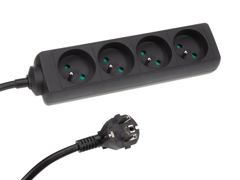 Perel - Multiprises 4 prises - 5m - 3G1,5