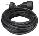Perel - Rallonge - 3G1,5mm² - Schuko M/F - Noir - 10m
