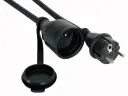 Perel - Rallonge - 3G2,5mm² - Schuko M/F - Noir - 10m