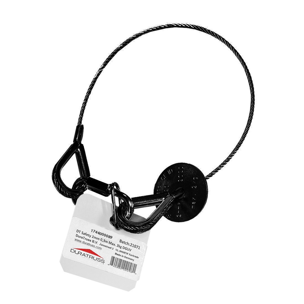 Duratruss - DT Safety 2mm, 0,3m, 2kg, DGUV Black