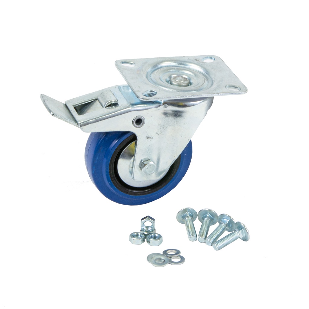 Duratruss - Blue Wheel with Brake, incl. Screw Set