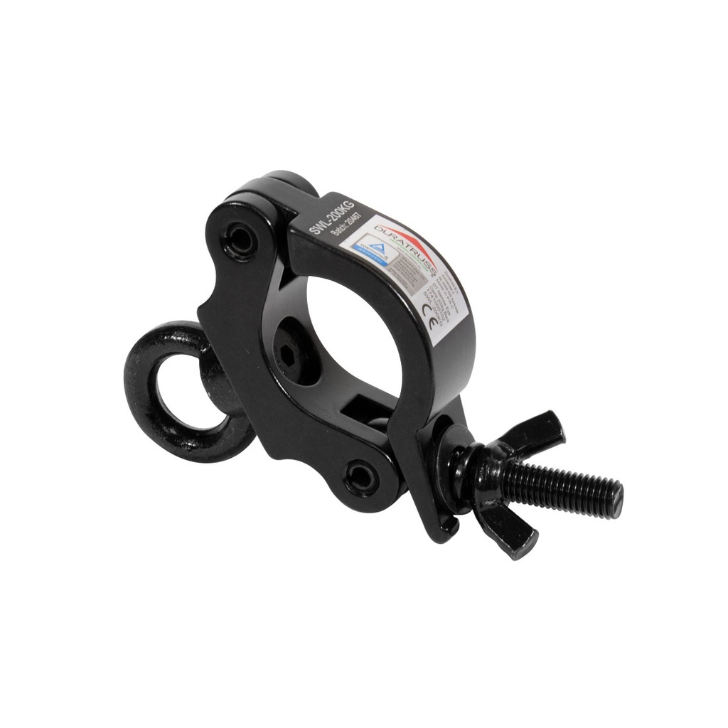 Duratruss - DT Narrow Eye Clamp 200kg Black - 48-51mm
