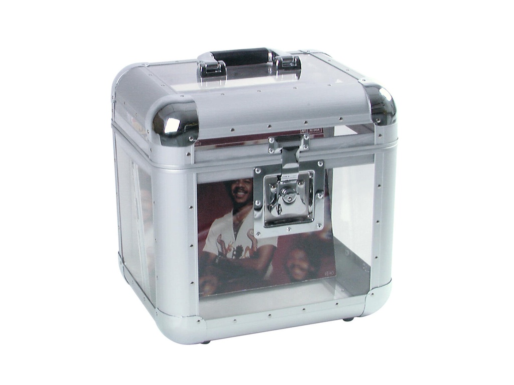 ROADINGER Record Case ALU 75/25, rounded, acryl