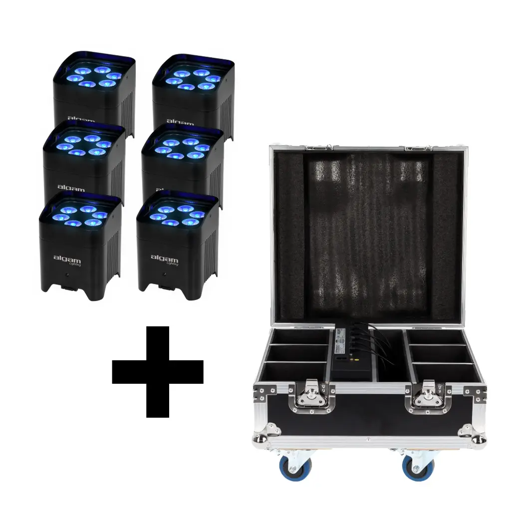Algam Lighting - 6x EVENTPAR 612-HEX-IP + Flightcase