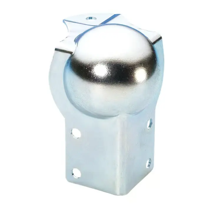 Adam Hall - 41202 - Coin boule avec passage de profilé 30mm et renfort d'angle 68mm - zinc
