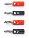 Nedis - Connecteurs banane - 2x rouge + 2x noir