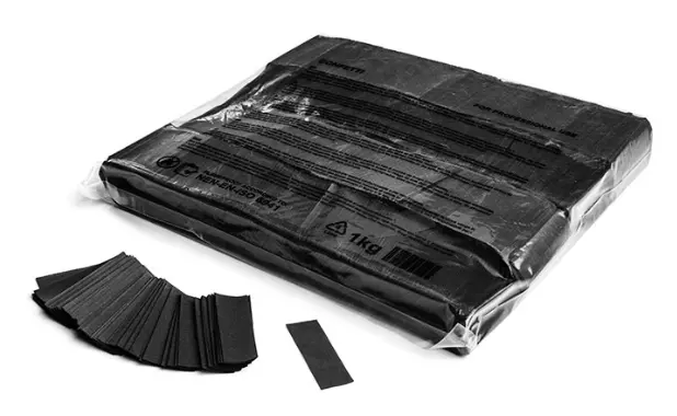Magic FX - Confettis papier - 1kg - rectangle 55x17mm - noir