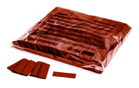 Magic FX - Confettis papier - 1kg - rectangle 55x17mm - brun
