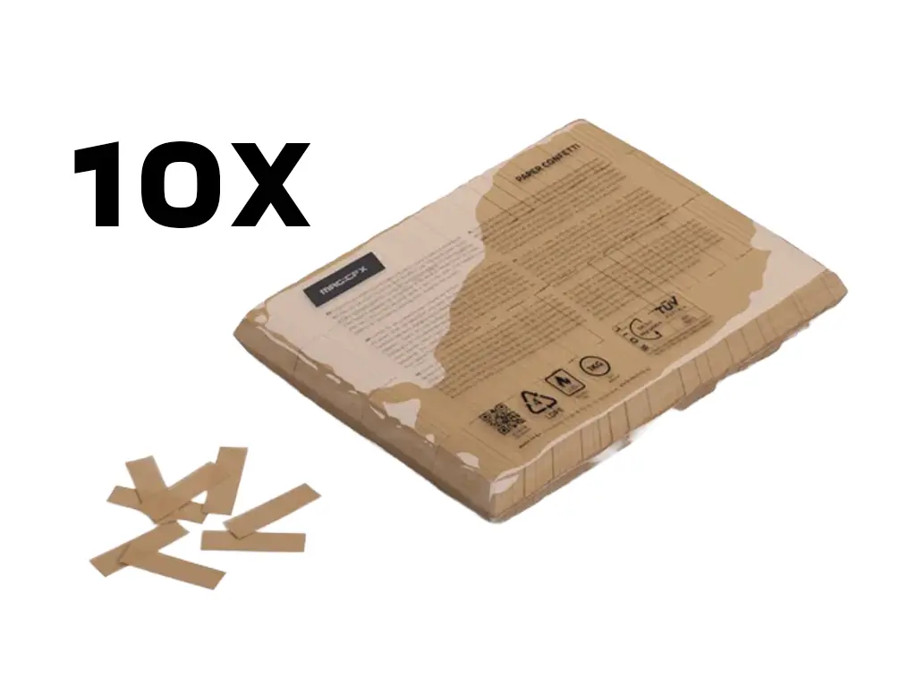 Magic FX - Confettis papier - rectangle 55x17mm - brun - 10Kg