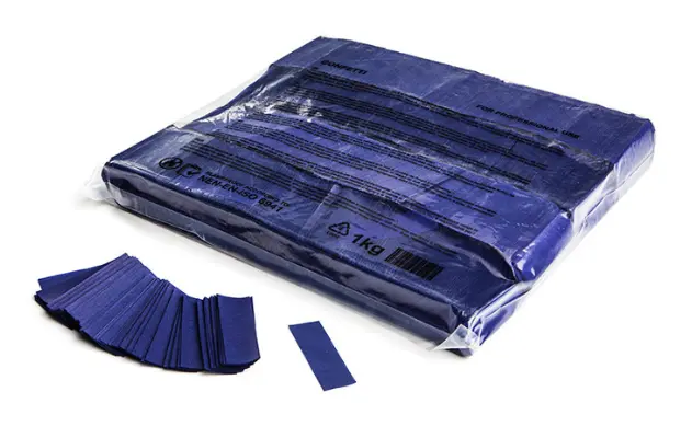 Magic FX - Confettis papier - 1kg - rectangle 55x17mm - bleu foncé