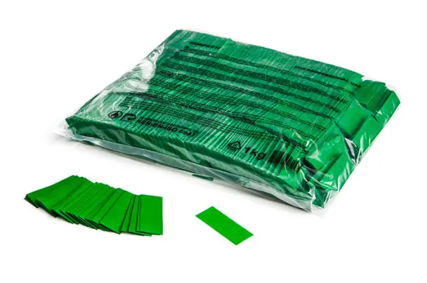 Magic FX - Confettis papier - 1kg - rectangle 55x17mm - vert foncé