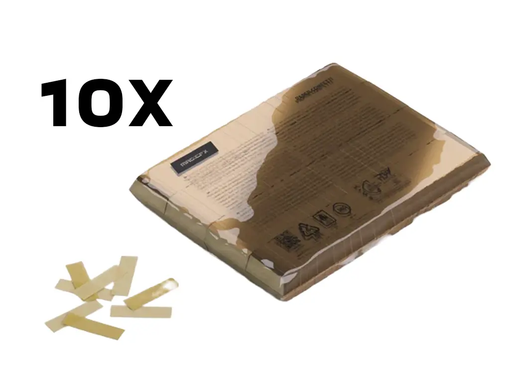Magic FX - Confettis papier - 10kg - rectangle 55x17mm - Or