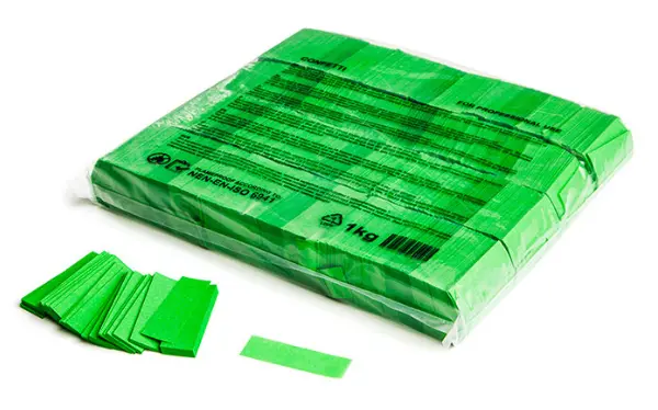 Magic FX - Confettis papier - 1kg - rectangle 55x17mm - vert clair