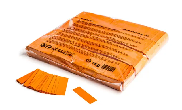 Magic FX - Confettis papier - 1kg - rectangle 55x17mm - orange
