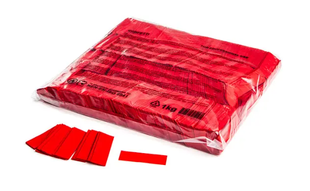 Magic FX - Confettis papier - 1kg - rectangle 55x17mm - Rouge
