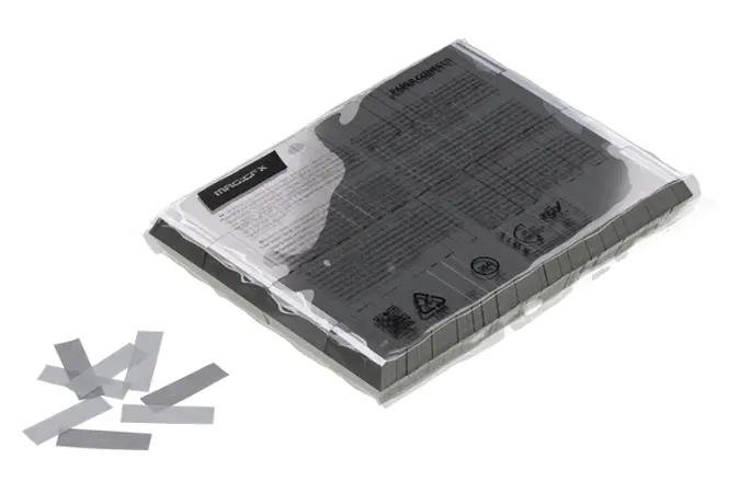 Magic FX - Confettis papier - 1kg - rectangle 55x17mm - Argent
