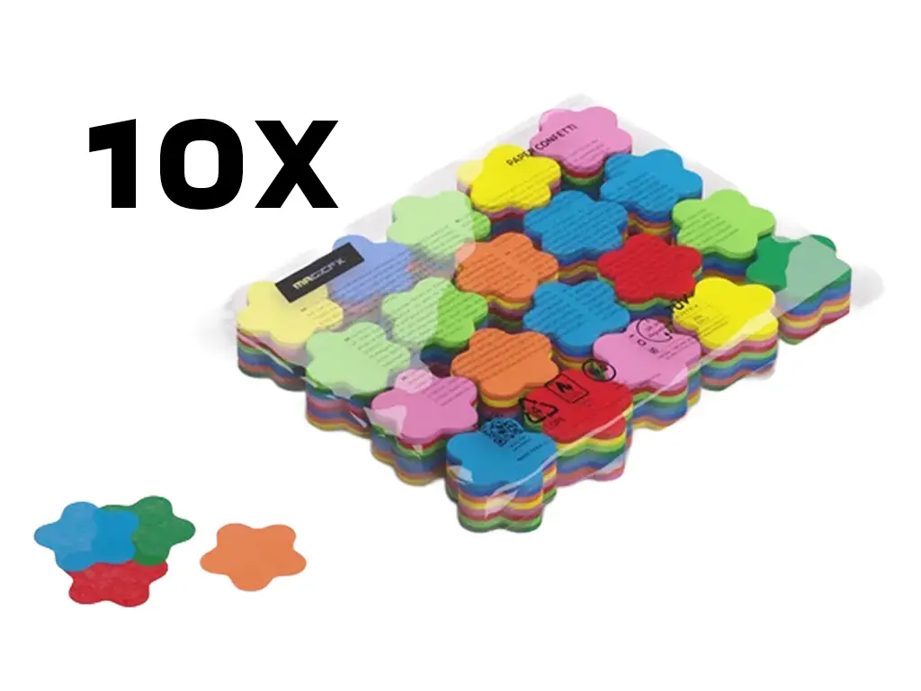 Magic FX - Confettis papier - 10kg - Fleurs - Multi couleurs