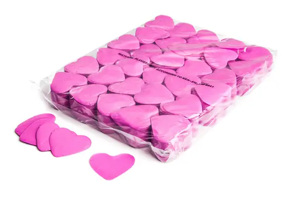 Magic FX - Confettis papier - 1kg - Coeurs - Rose
