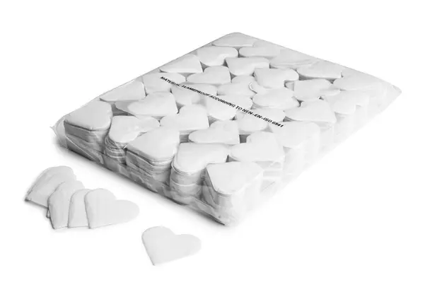 Magic FX - Confettis papier - 1kg - Coeurs - Blanc