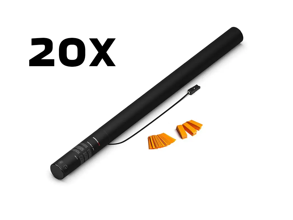 Magic FX - EC04OR - 20 Canons à confettis - 80cm - Orange