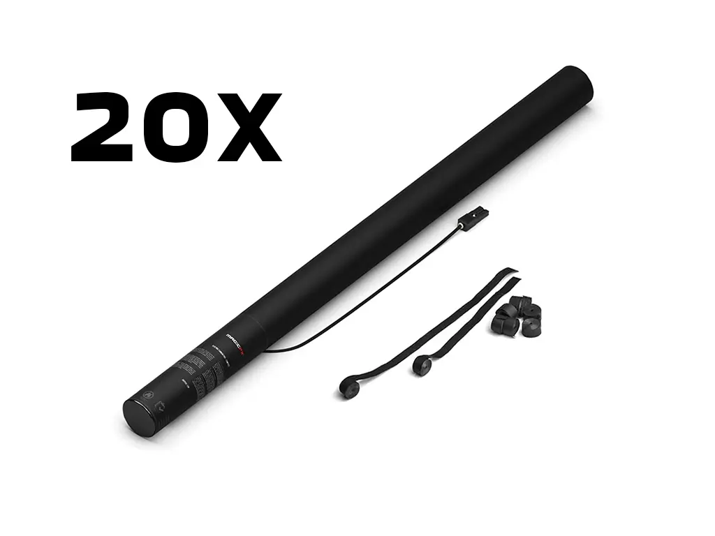 Magic FX - ES04BL - 20 Canons à serpentins - 80cm - Noir