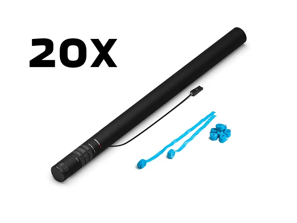 Magic FX - ES04LB - 20 Canons à serpentins - 80cm - Bleu clair