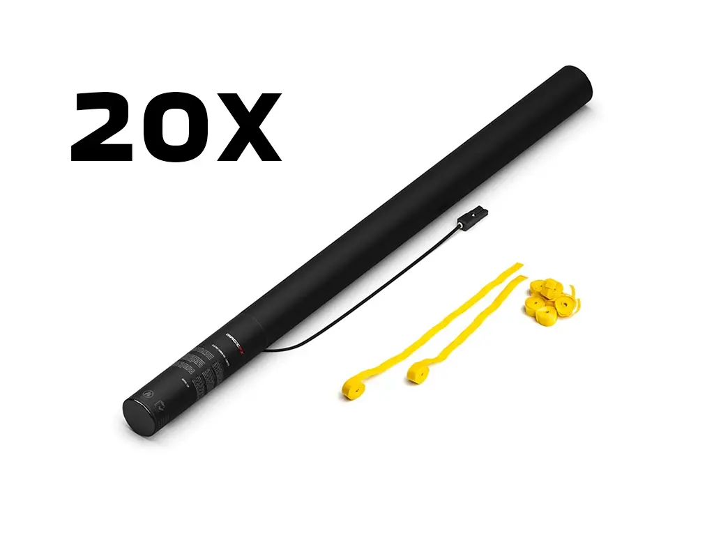 Magic FX - ES04YL - 20 Canons à serpentins - 80cm - Jaune