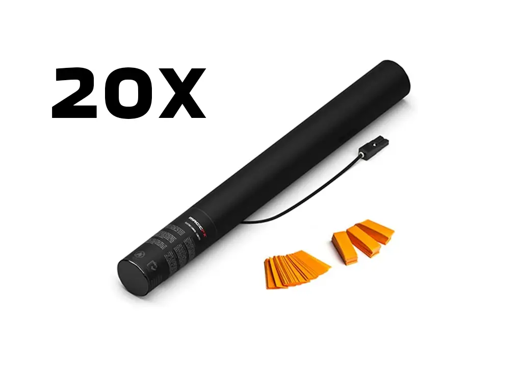 Magic FX - 20 Canons à confettis - 50cm - Orange