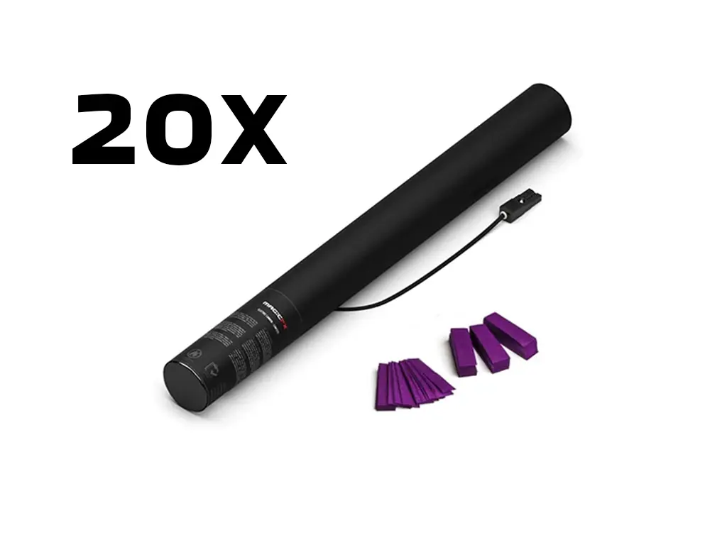 Magic FX - 20 Canons à confettis - 50cm - Mauve
