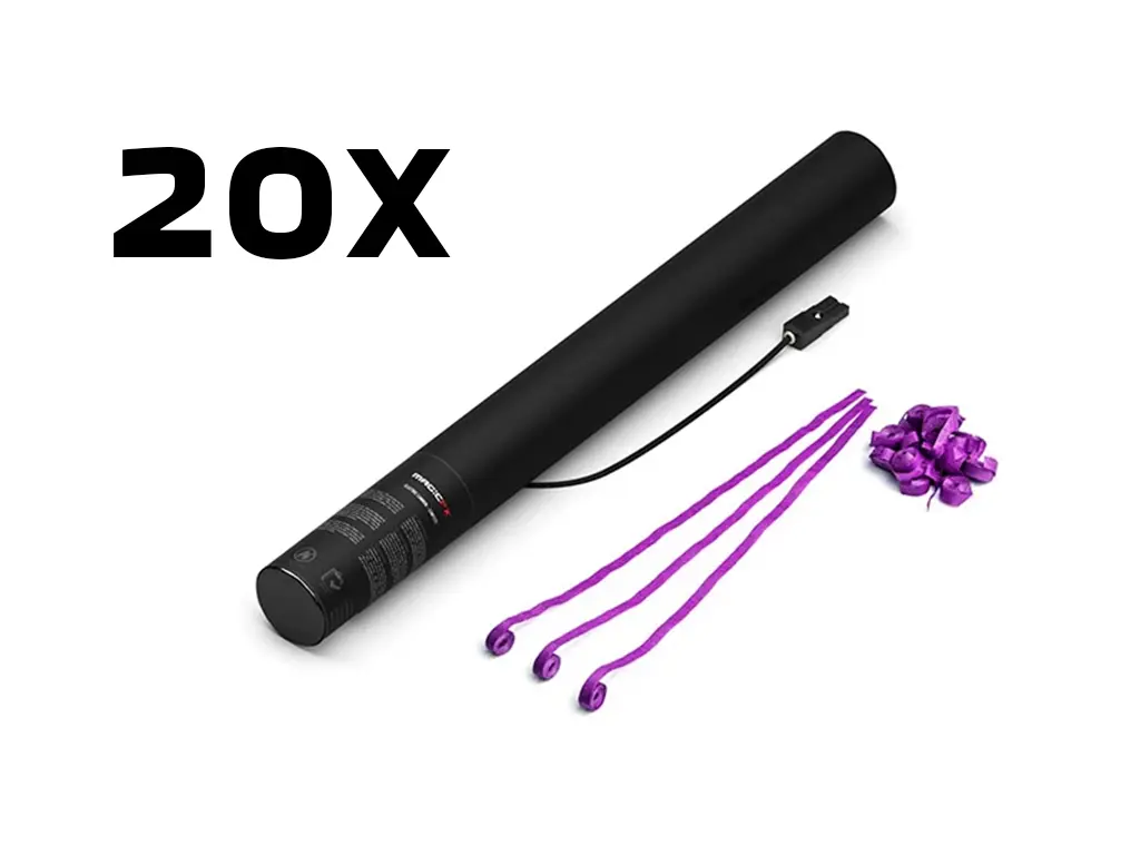 Magic FX - 20 Canons à serpentins - 50cm - Mauve