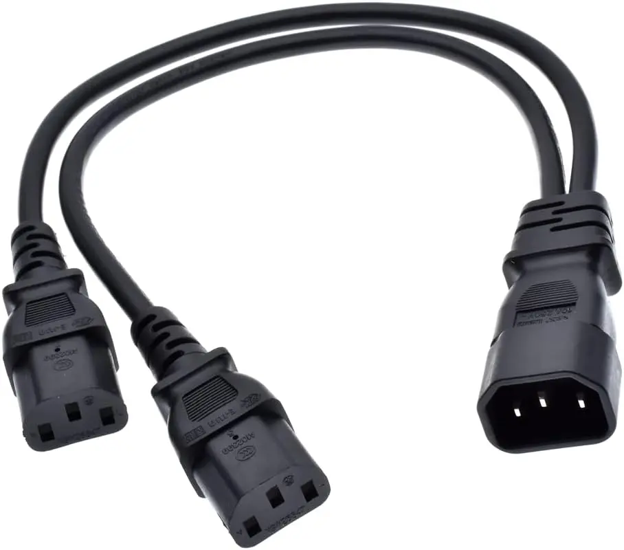 Câble en Y IEC - C14 > 2xC13 - 30cm