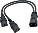 Câble en Y IEC - C14 > 2xC13 - 30cm