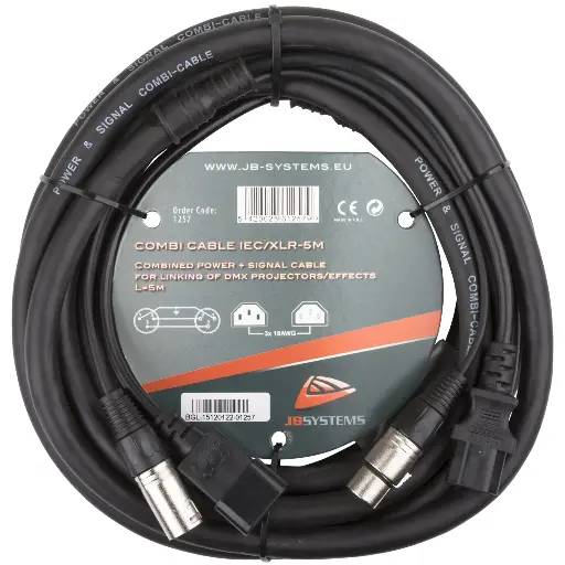 [B01257] Hilec - COMBI CABLE IEC/XLR - DMX - 5M