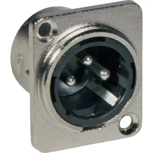 Hilec - XLR male CHASSIS D-SIZE