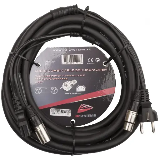 [B01403] Hilec - AUDIO COMBI CABLE SCHUKO/XLR-5M