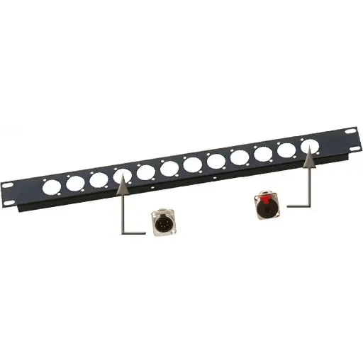 [B03149] JV Case - RP 1U/XLR - Rackpanel XLR (D-size)