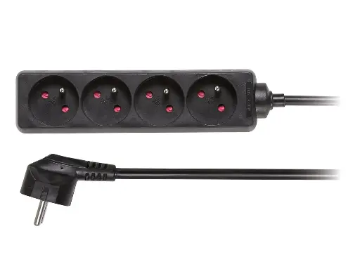 Perel - Multiprises 4 prises - 1,5m - 3G1,5
