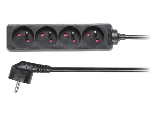 Perel - Multiprises 4 prises - 5m - 3G1,5