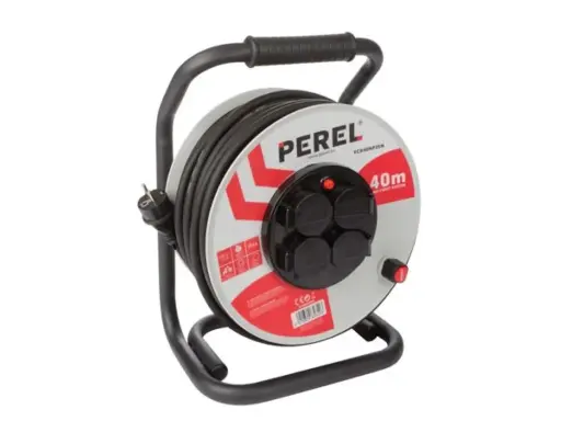 Perel - Enrouleur - 3G2,5mm² - Noir - 40m