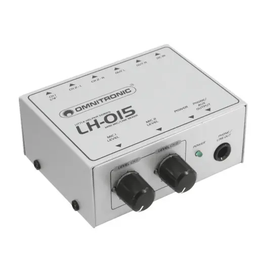 [10355015] Omnitronic - LH-015 2-channel Mic/Line Mixer