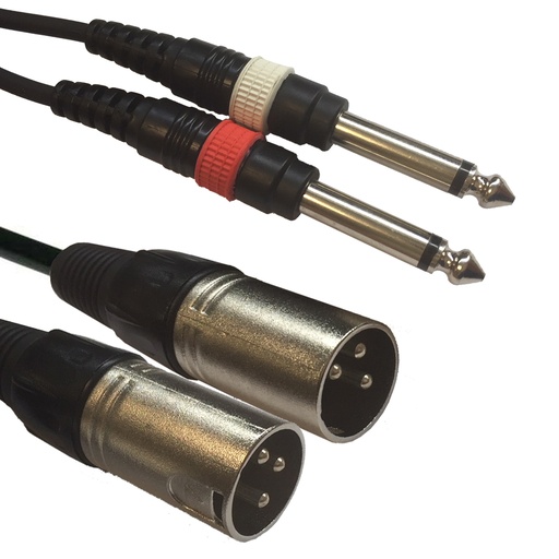 [1611000037] Accu Cable - AC-2XM-2J6M/3 2x XLR male to 2x 6,3 Jack