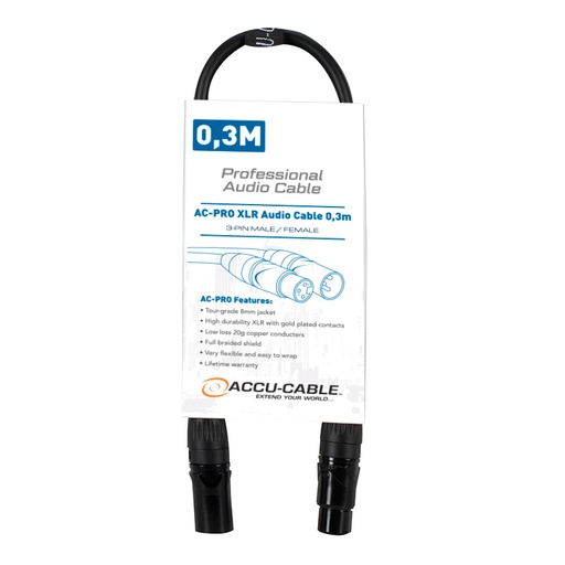 [1611000072] Accu Cable - AC-PRO XLR audio cable 0,3m