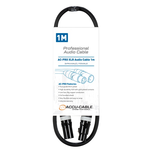 [1611000065] Accu Cable - AC-PRO XLR audio cable 1,0m