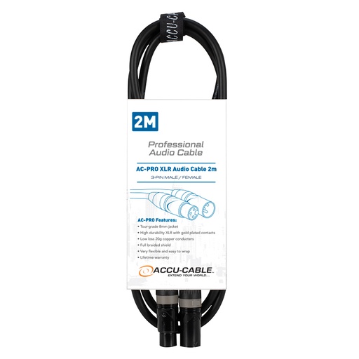 [1611000073] Accu Cable - AC-PRO XLR audio cable 2m