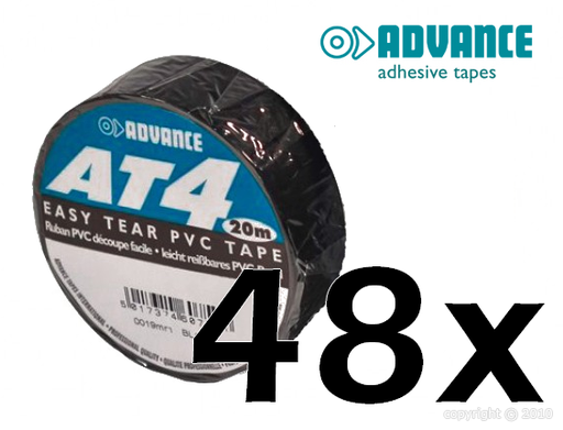 [TS AD4-0019-0020-02-48x] Advance - Tape AT4 - 19mm x 20m - Noir - 48 pièces