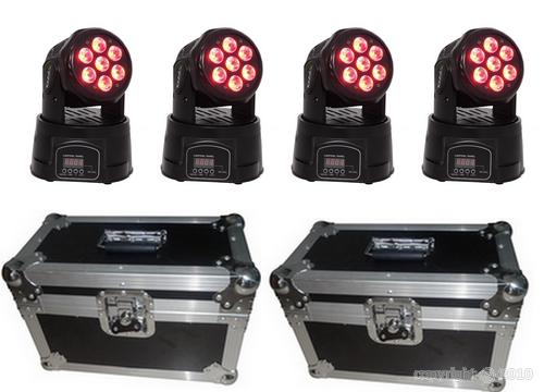 [L LMH350LED-2FC-Pack] Ibiza Light - 4x LMH 350 LED + 2x flightcase