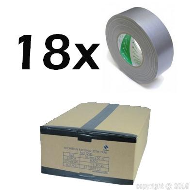 [NI1200-50-50-Gris-18x] 18x Nichiban - Gaffa 1200 - 50mm x 50m - Gris